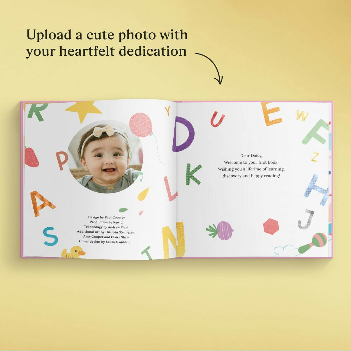 A page inside the personalised book