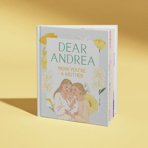 GIF showing personalised book covers