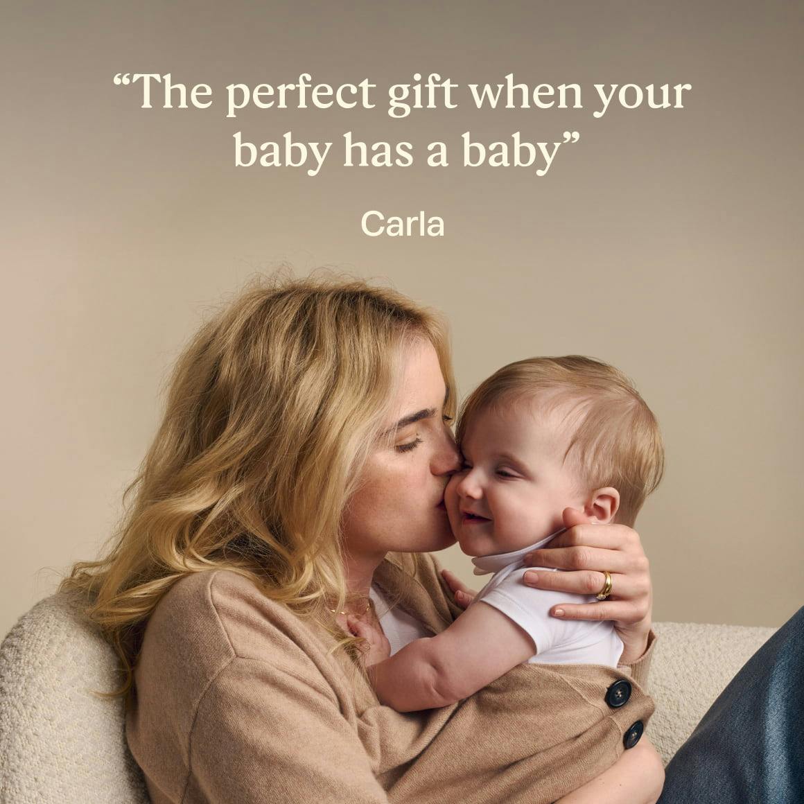 "The perfect gift when your baby has a baby" Carla