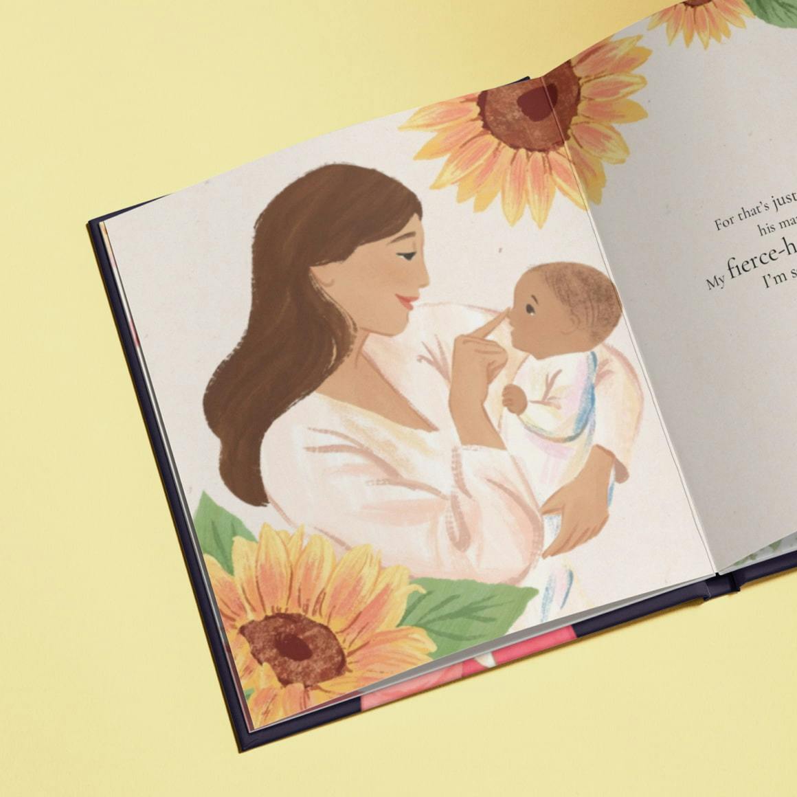 A spread inside the personalised book