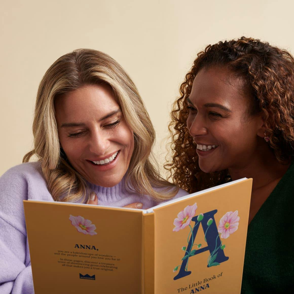 two women reading the book