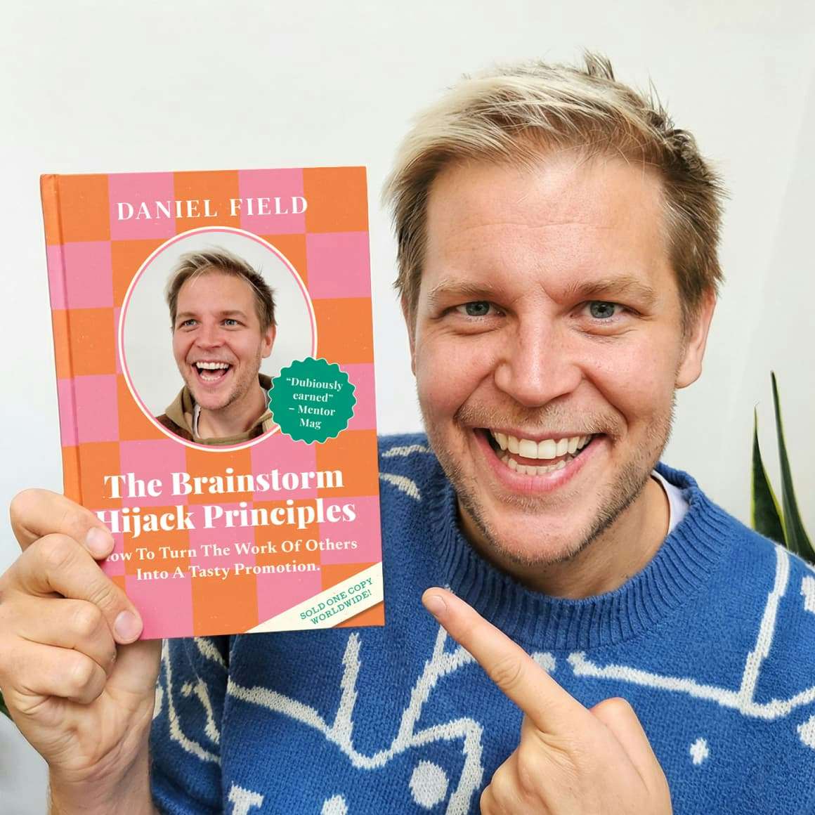 An adult reading their personalised book