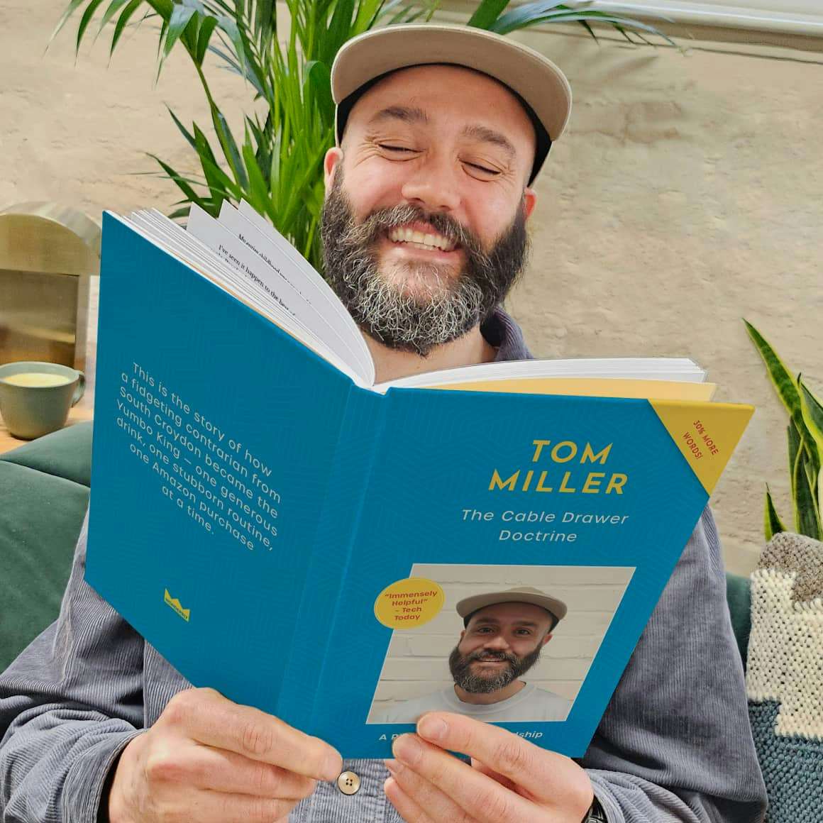 An adult reading their personalised book