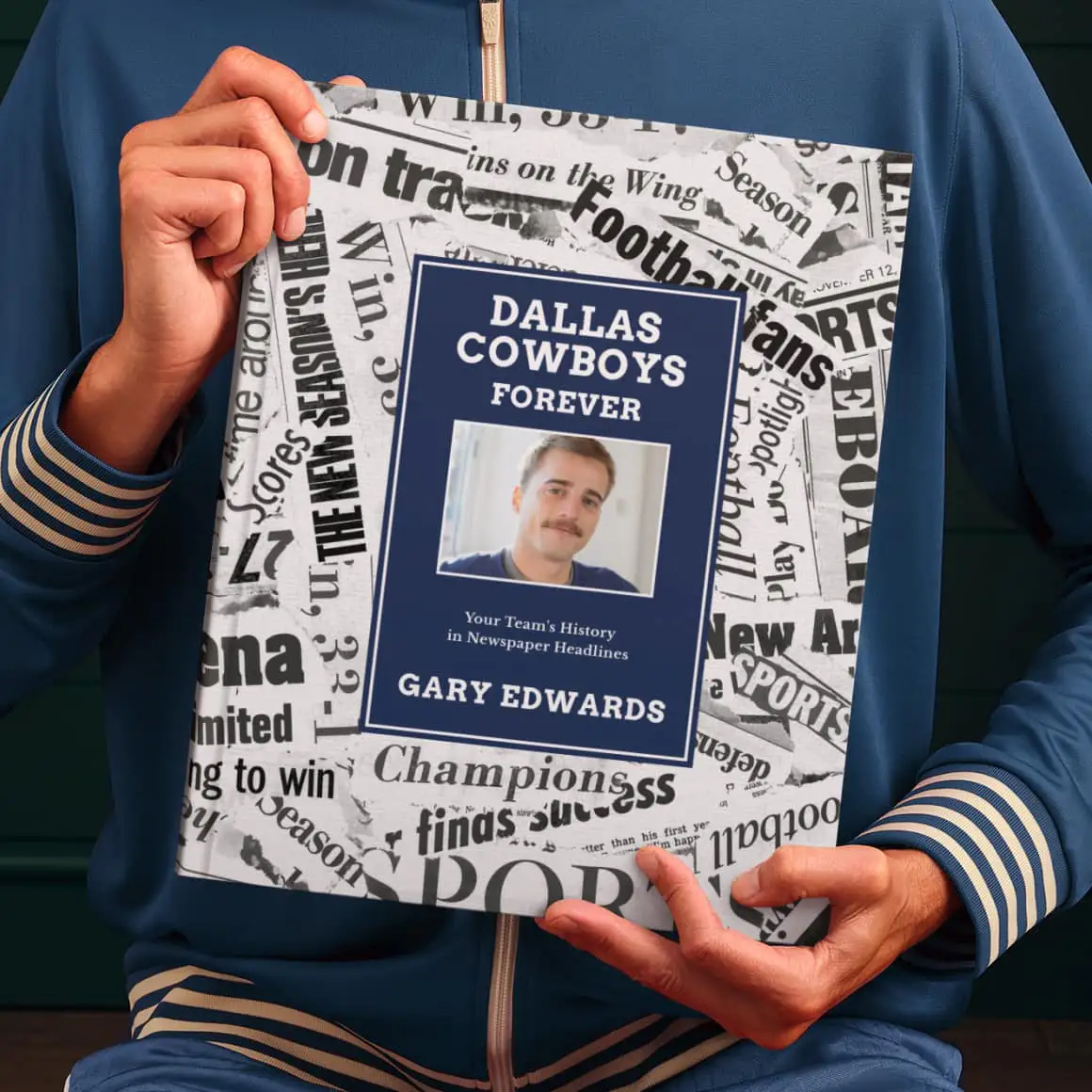 Personalized book with photo of recipient on cover