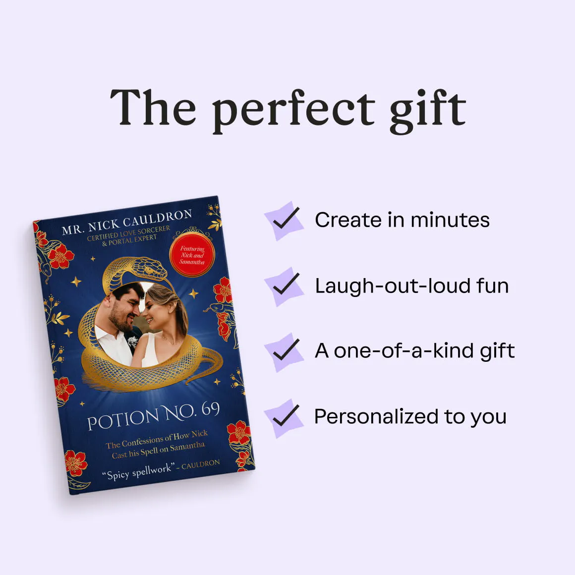 book with a list of why it's the perfect gift