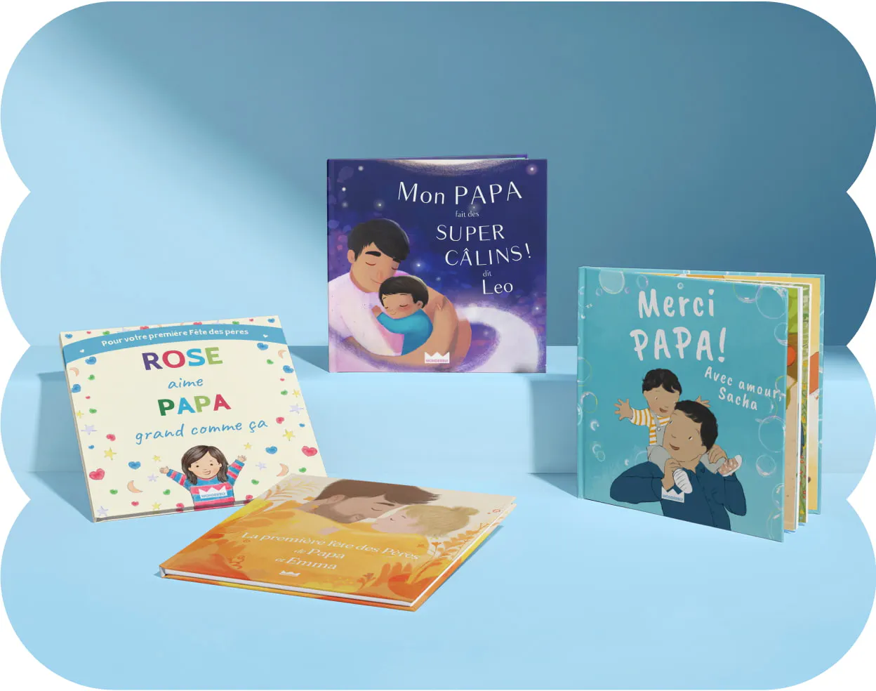 Quatre couvertures personnalisées