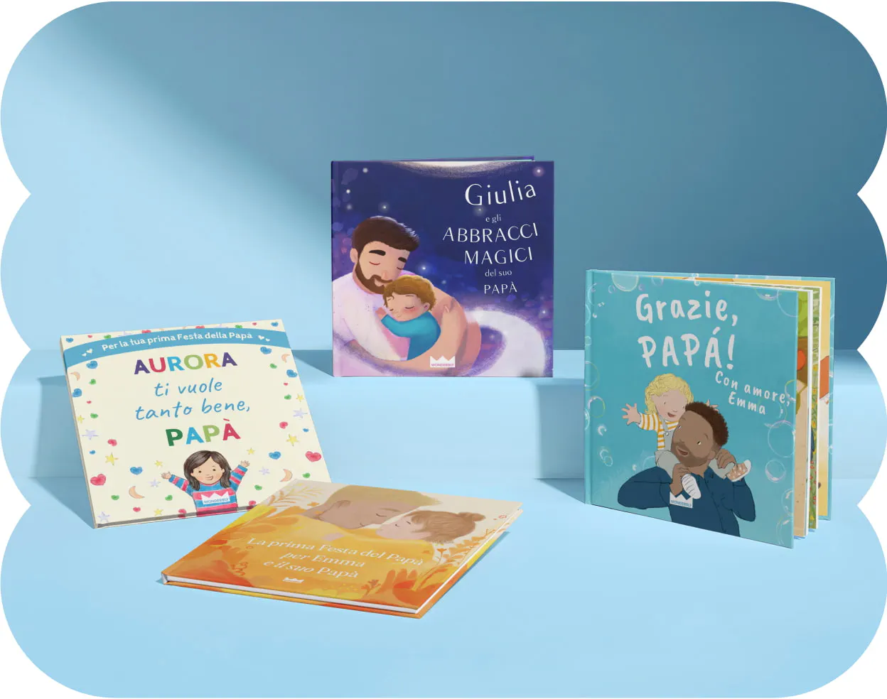 Quattro copertine personalizzate