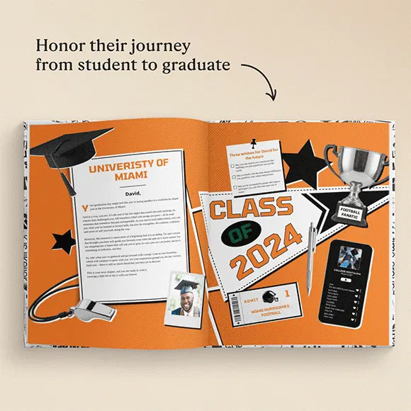 A page inside the personalised book