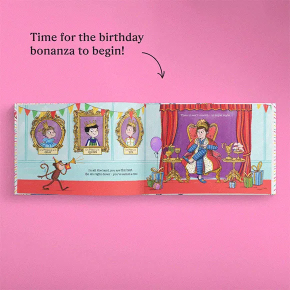 GIF showing personalised pages of the book