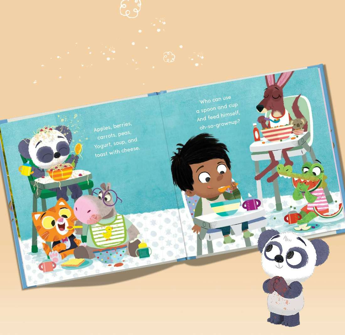 Personalised child character shown inside the book