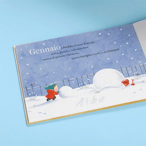 GIF che mostra le pagine personalizzate del libro