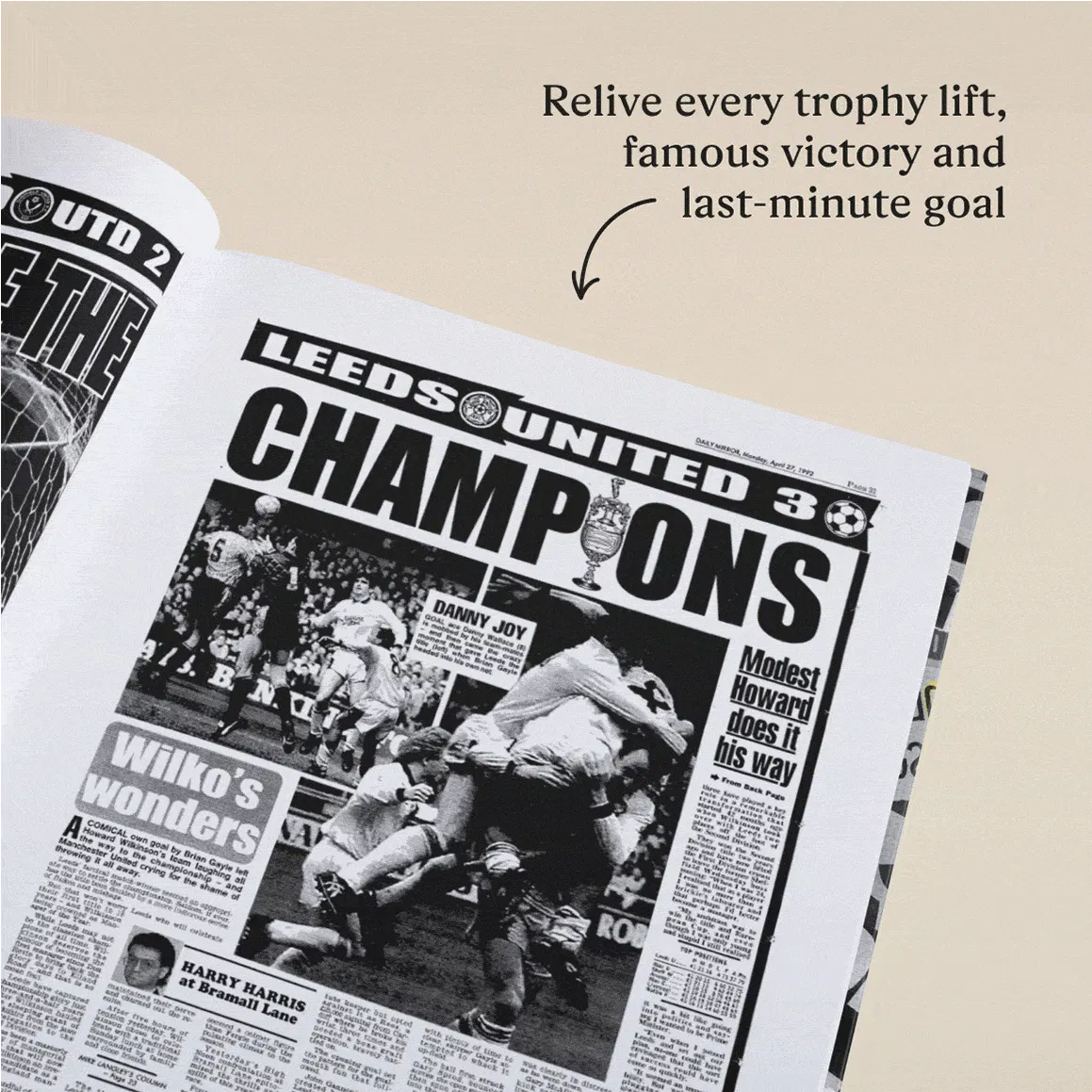 GIF showing newspaper headlines