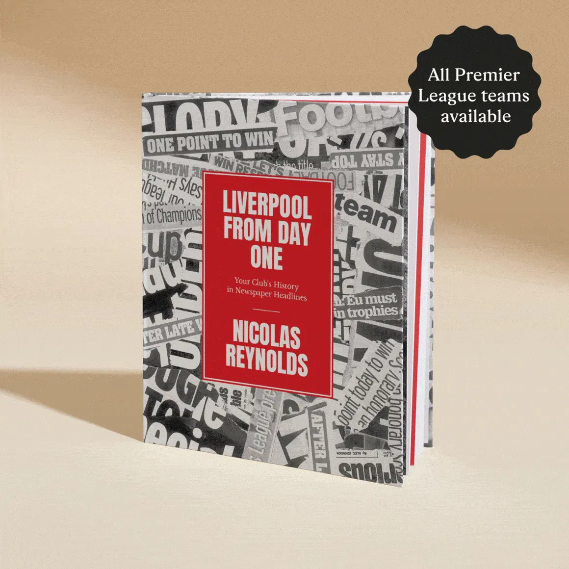 GIF showing personalised covers and newspaper headlines