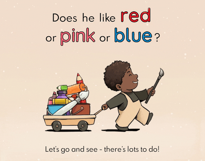Child learning colors
