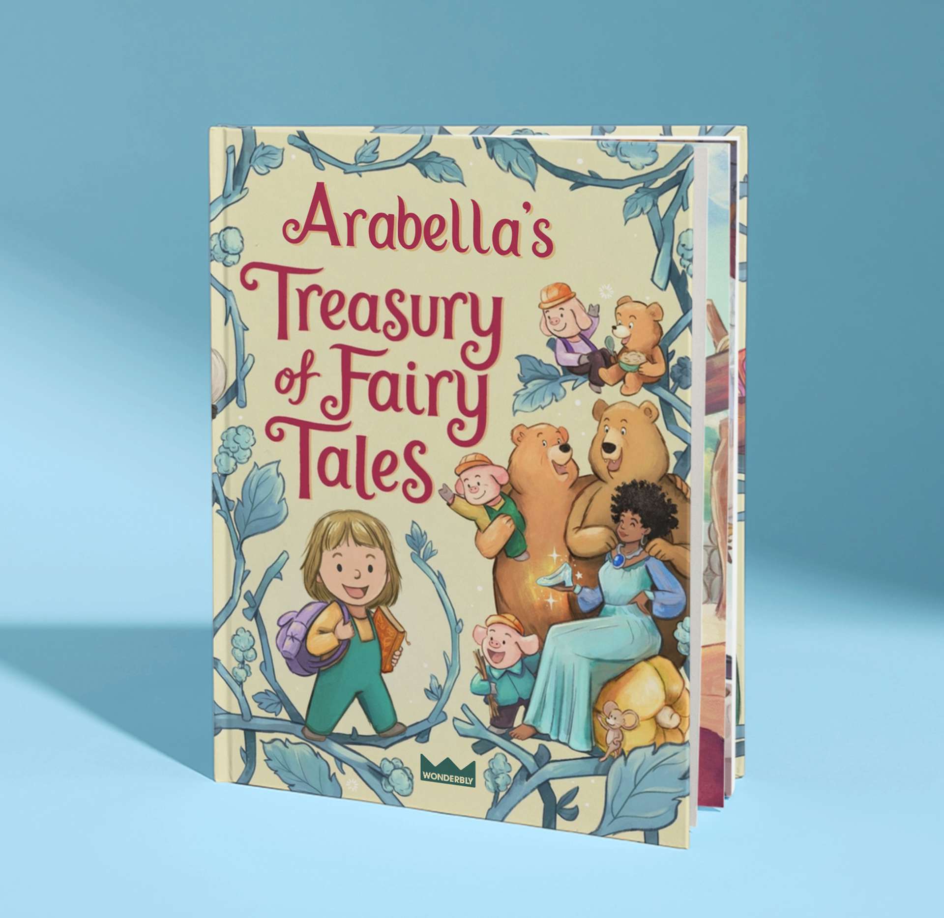 front cover of personalised fairy tale book