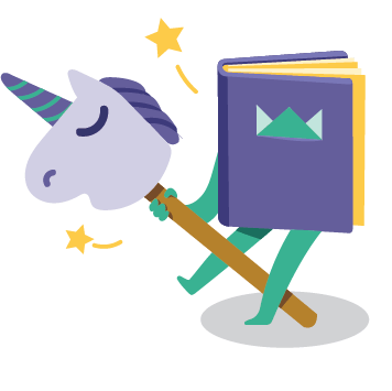 Ikon "Personaliserad" - bok och enhörning