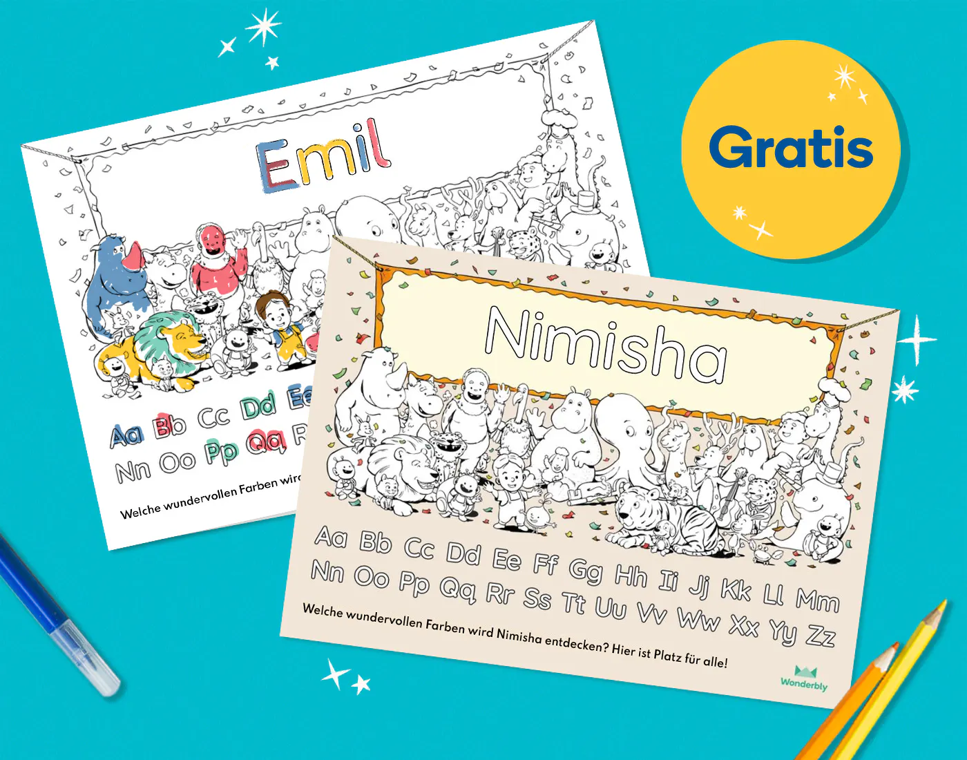 ABC For You free personalised printable