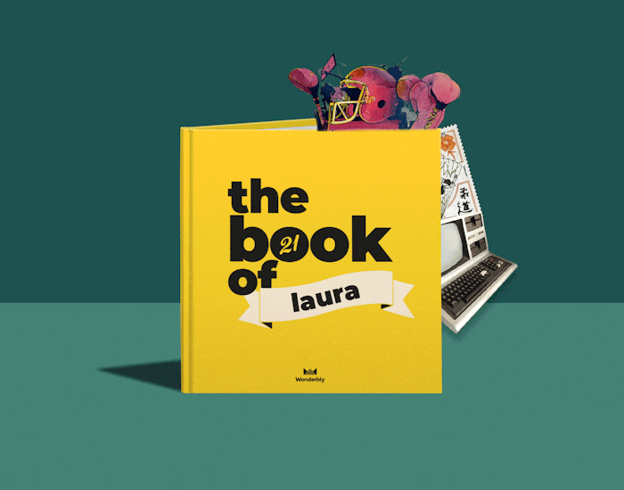 GIF of personalised book