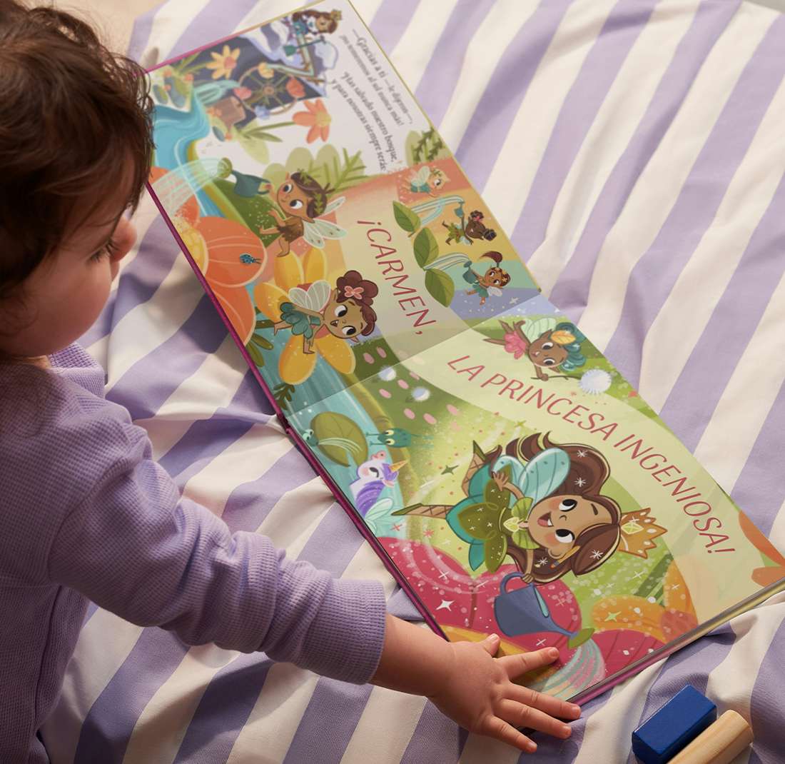 child reading princess you book