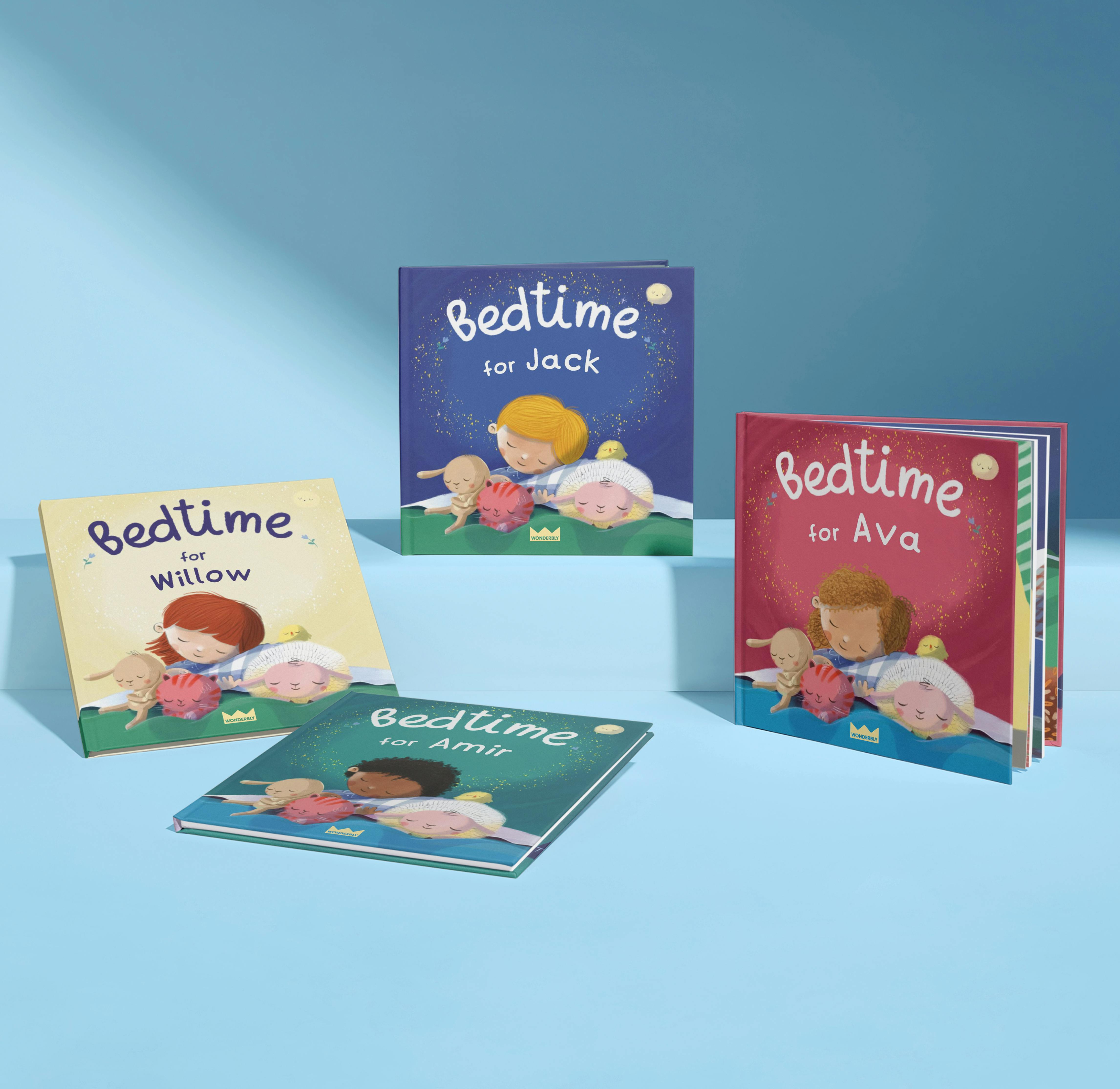 four personalised books