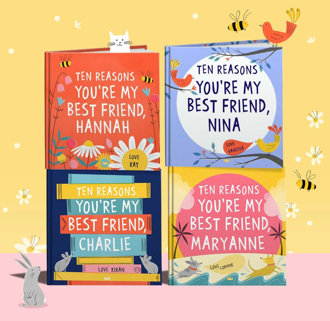 Personalized cover examples of Ten Reasons You're My Best Friend