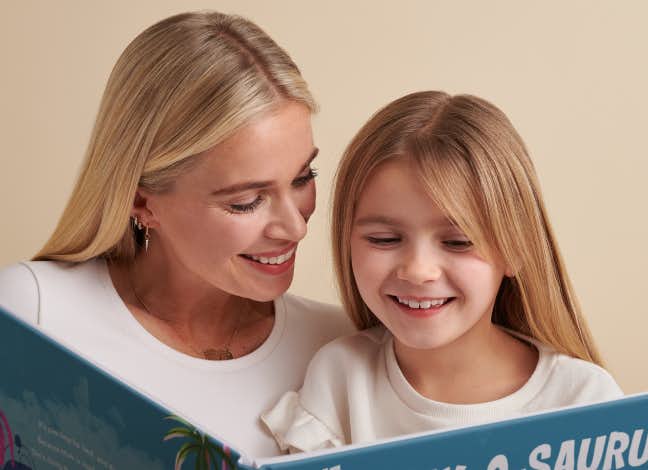 mum and child reading book