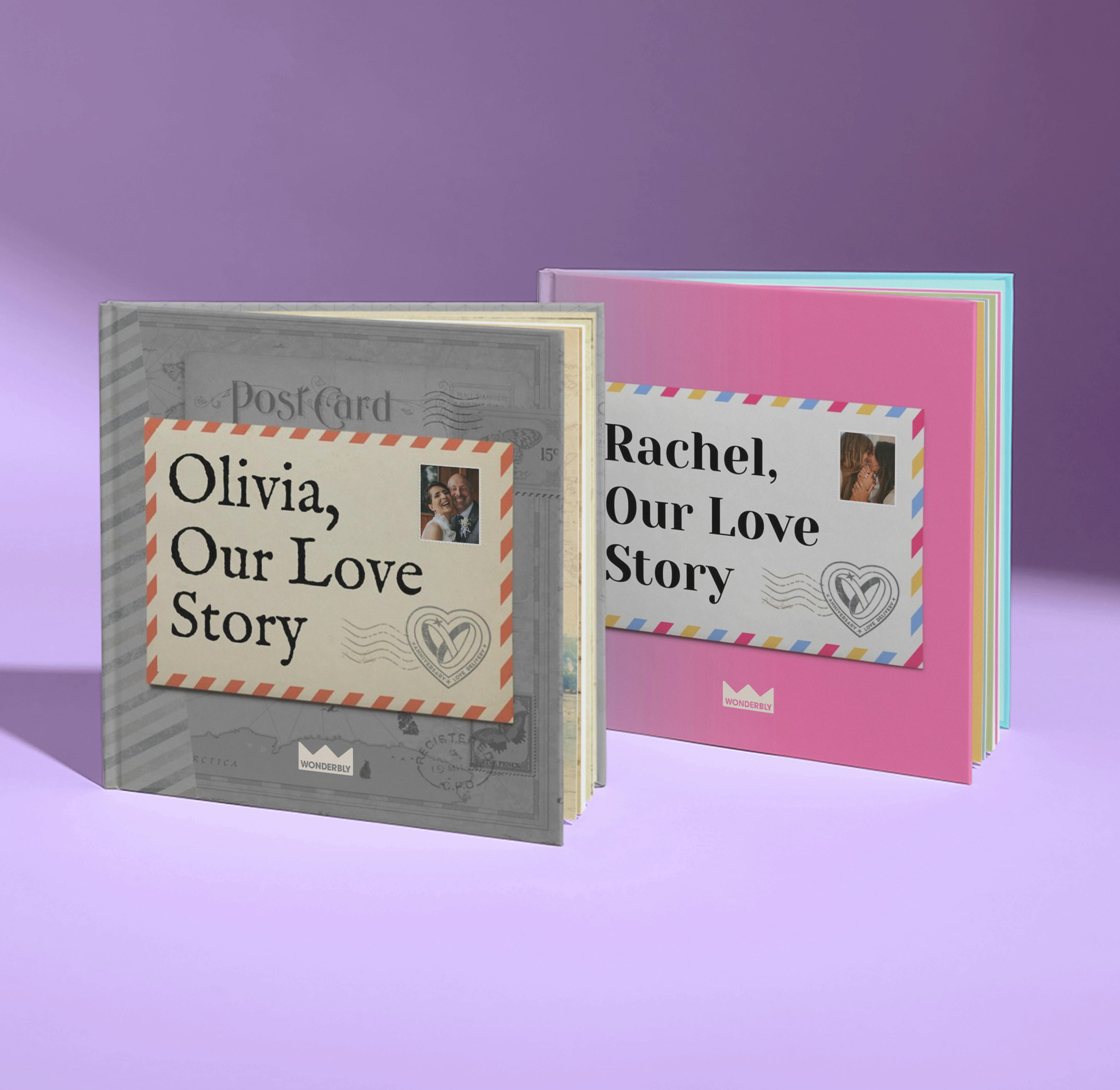two front covers of our love story anniversary edition