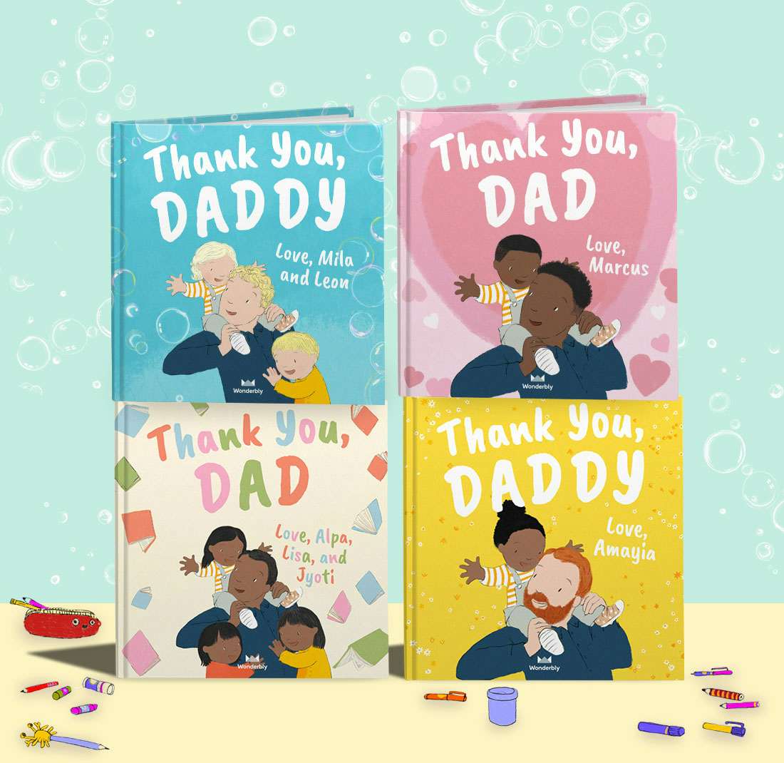 thank you daddy personalised cover options