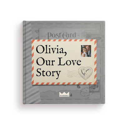 grey front cover of our love story anniversary edition