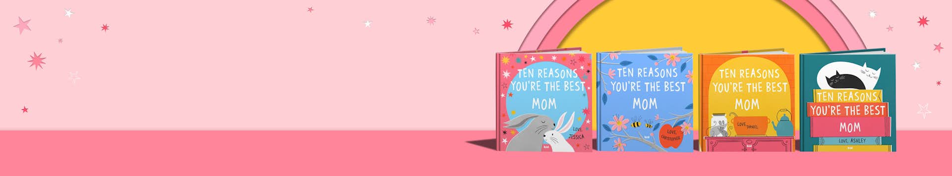 Different front covers of Ten Reasons You're The Best Mum