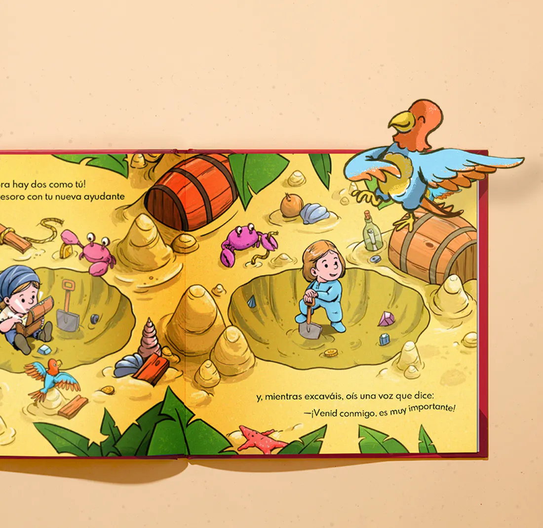 Página del libro Cuenta hasta 10 que muestra opciones de personalización