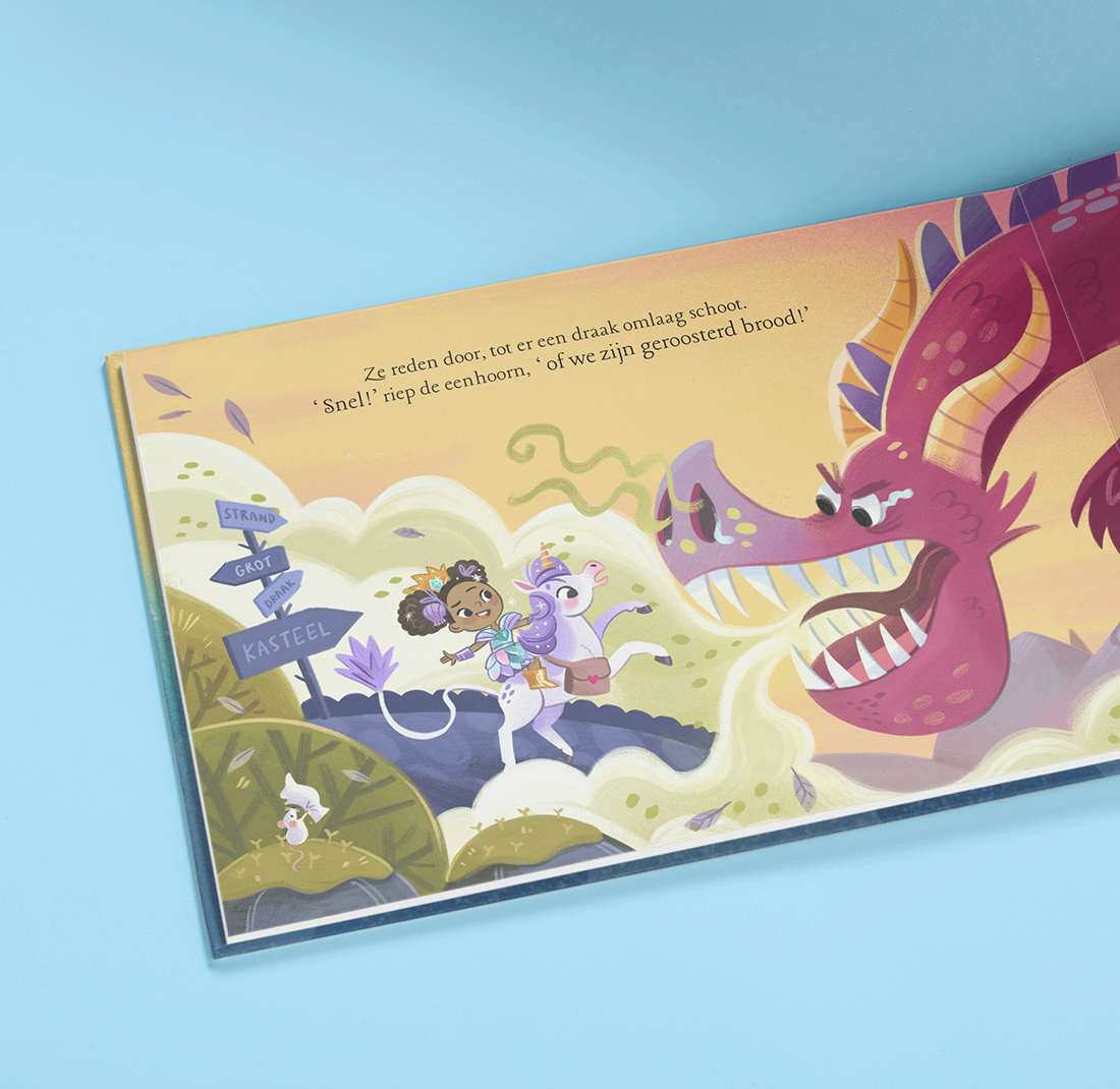 open page of princess book