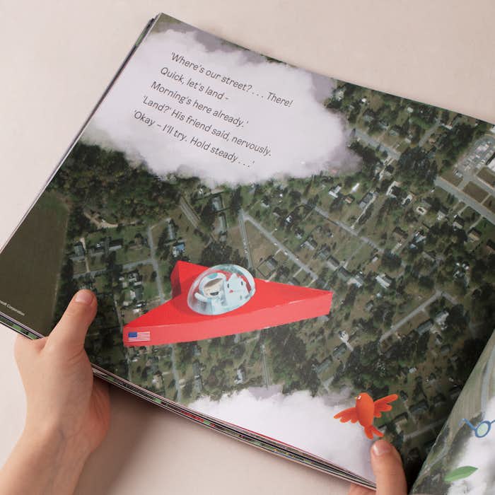 The Journey Home - Product Description of a bird eye view of the child's house