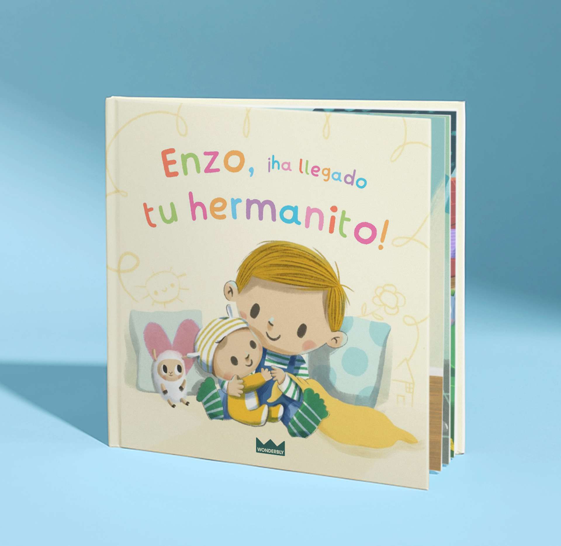 Libro del bebé regalo de Bautizo, personalizado con dibujos infantiles
