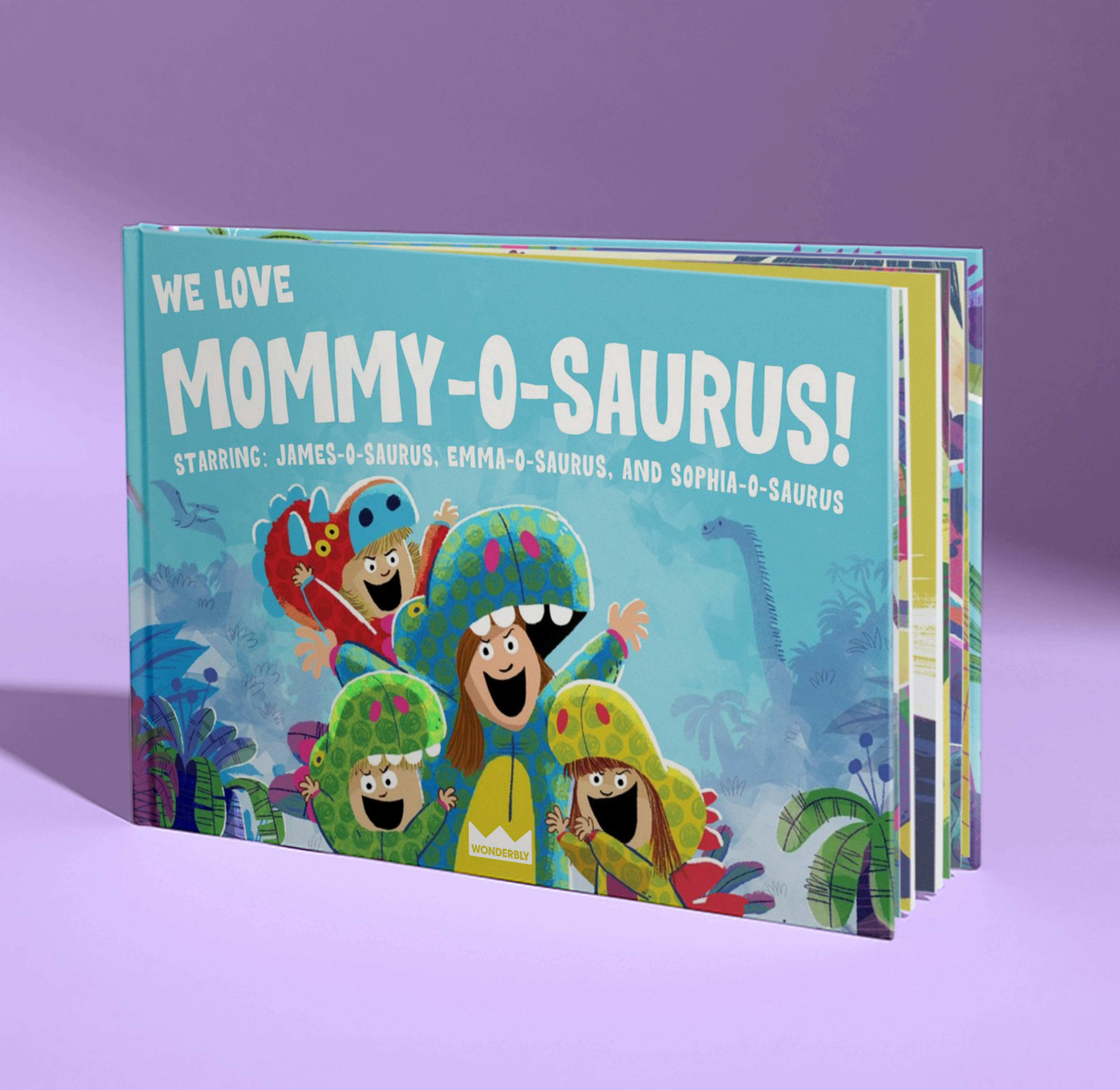front cover of personalised dinsoaur book for mommy