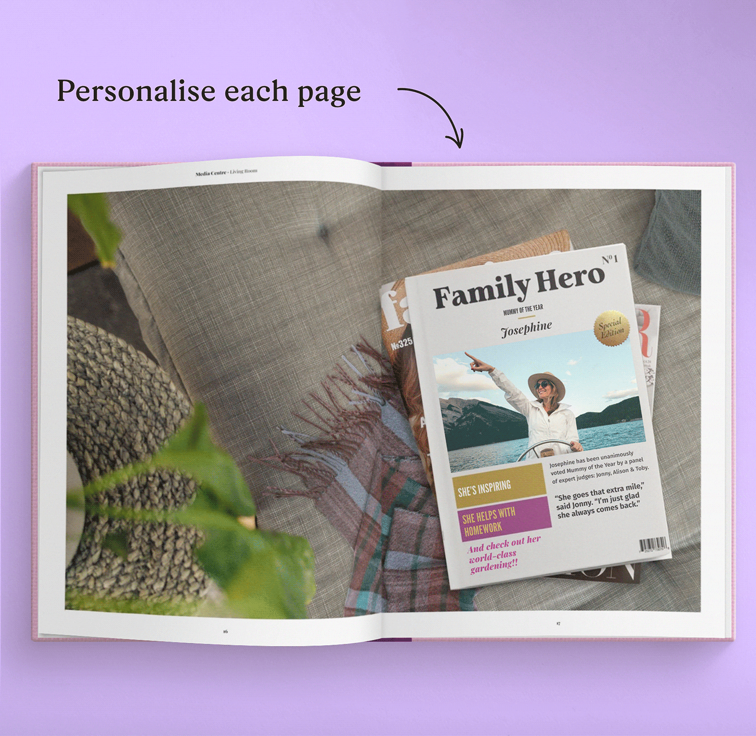 gif of pages in personalised book