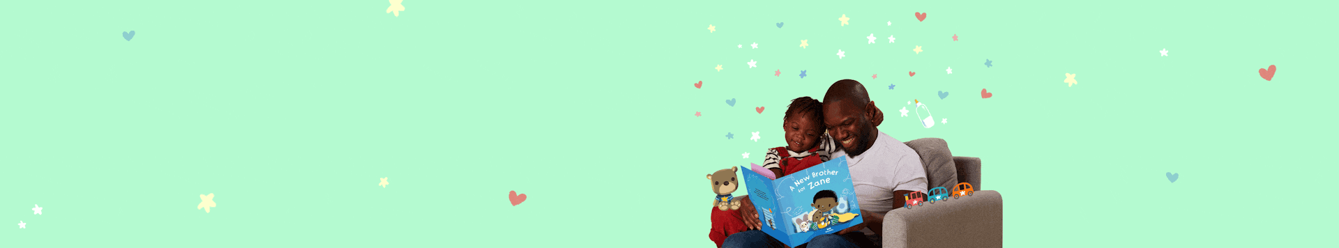 dad reading to kid