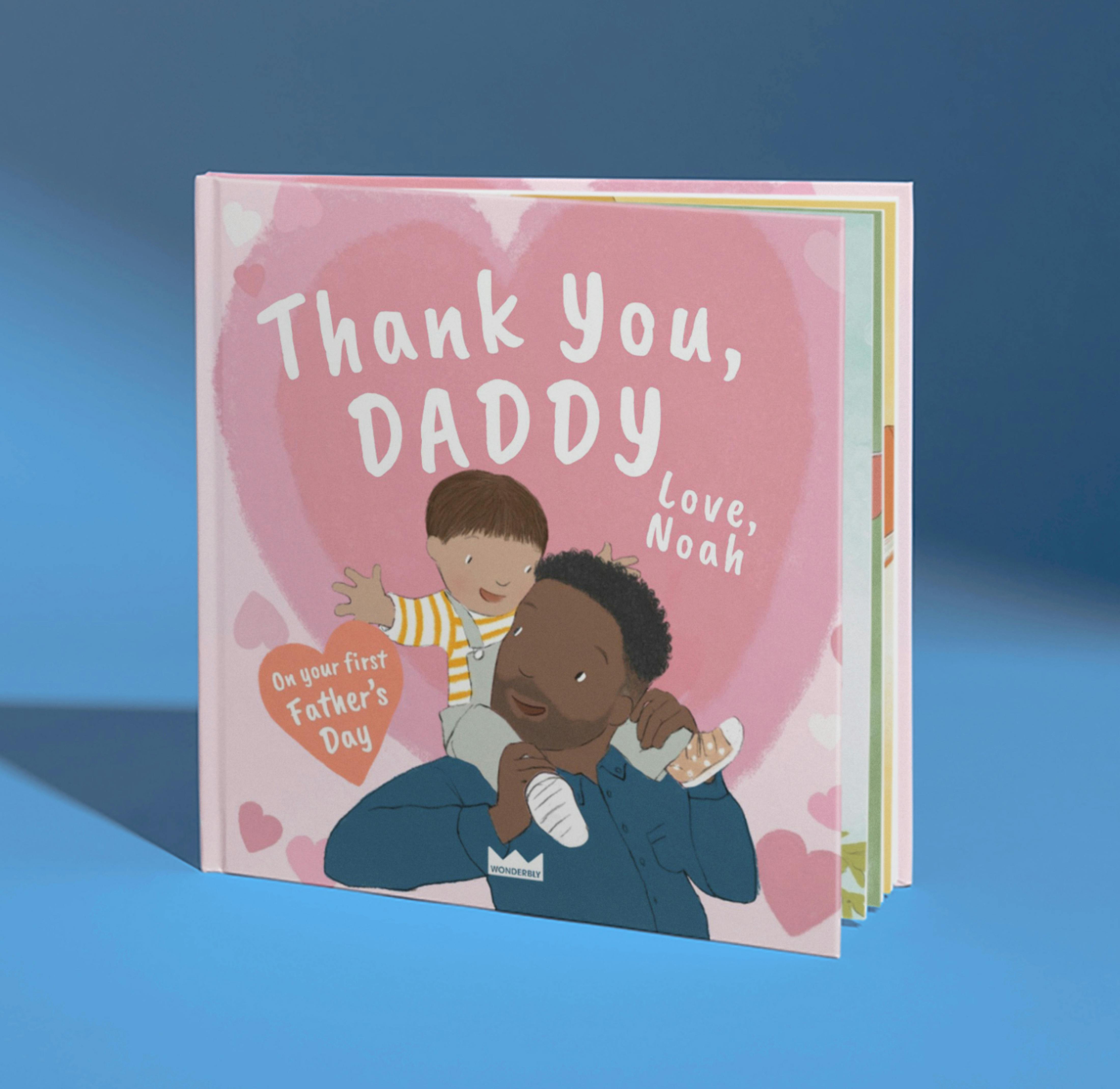special edition cover with heart that says 'on your first father's day' 