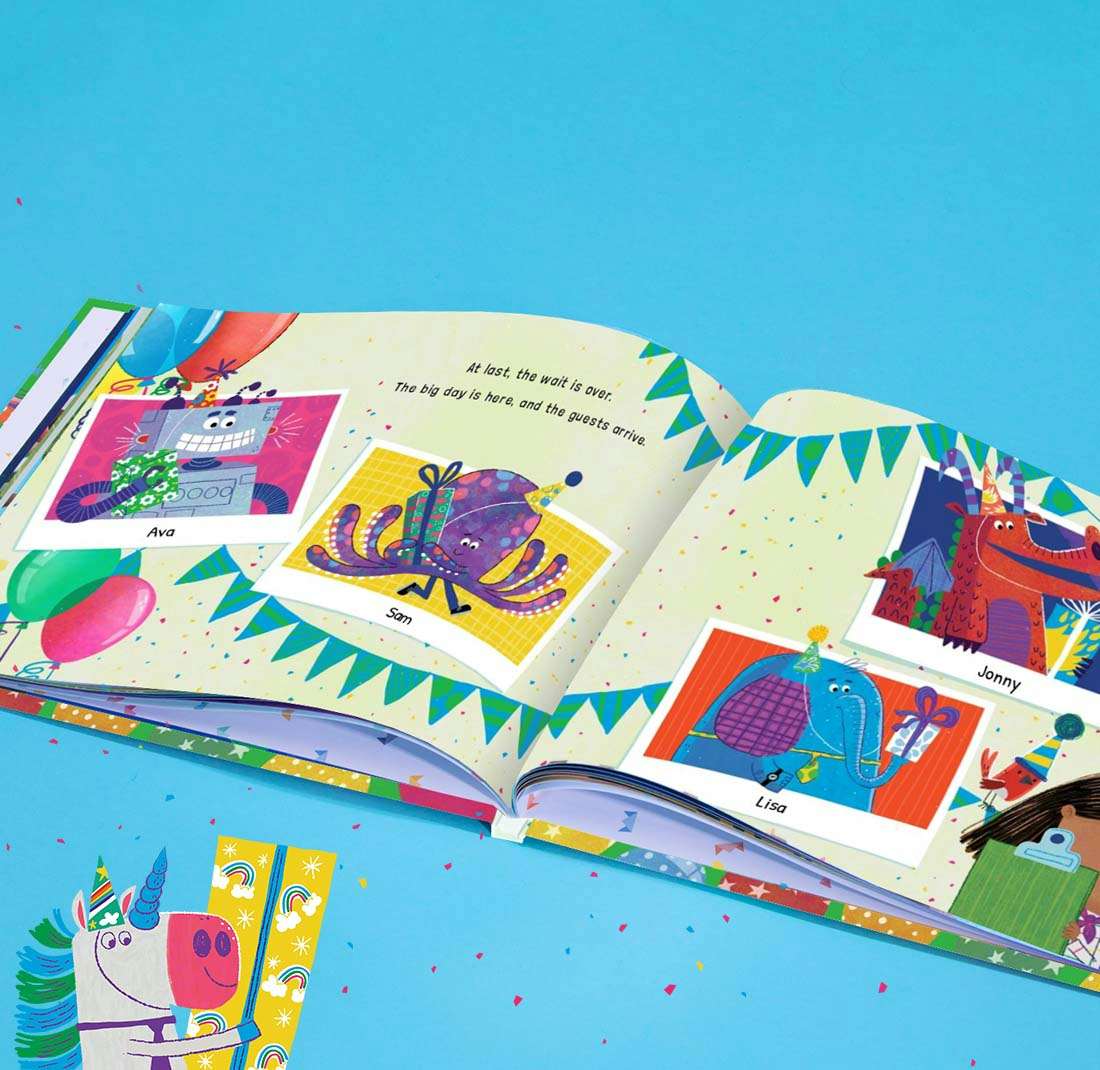 personalised book spread