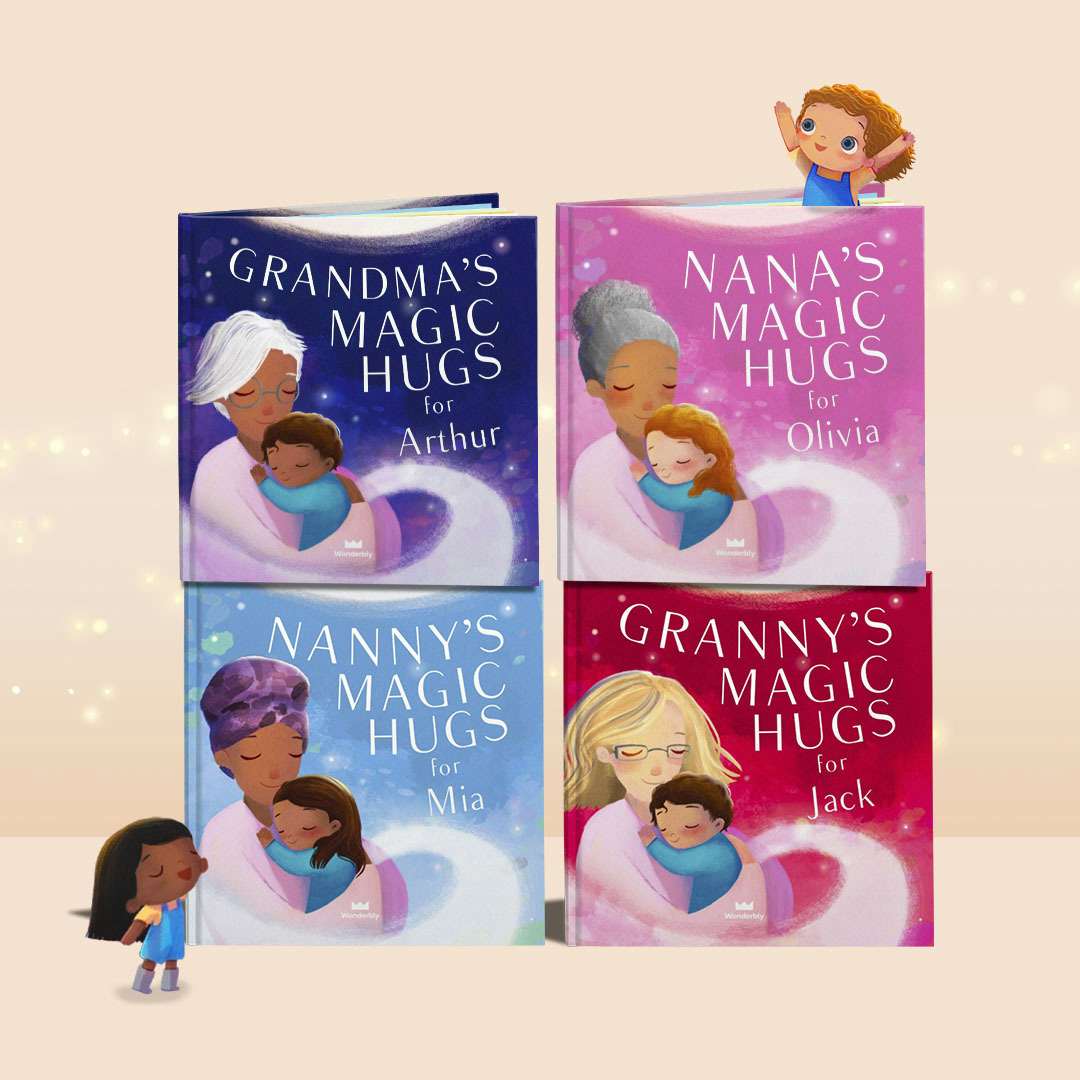 Four different personalised covers