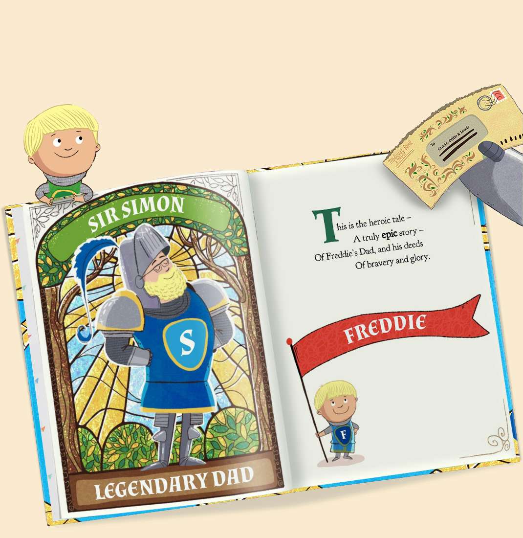 Open page of personalised book