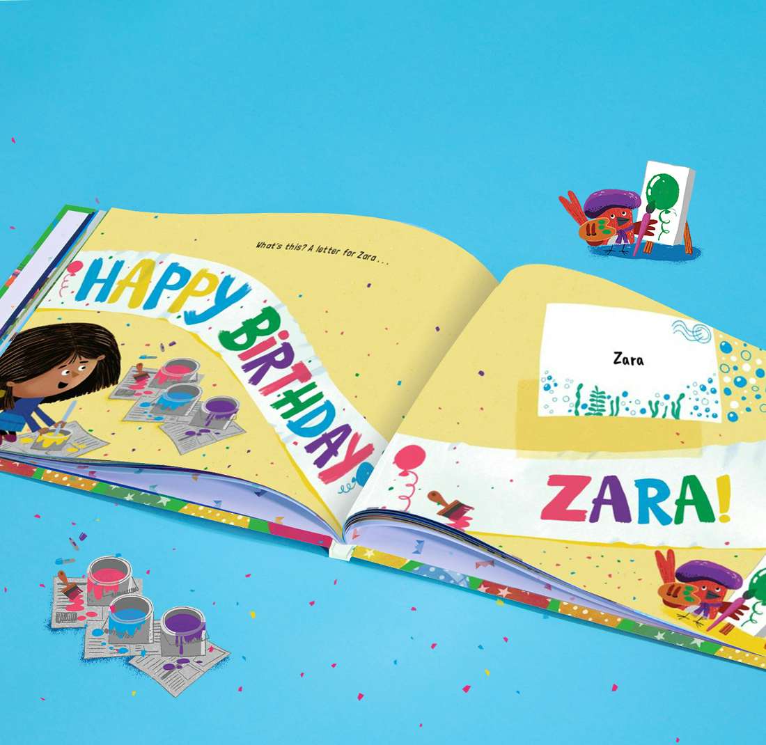 personalised book spread
