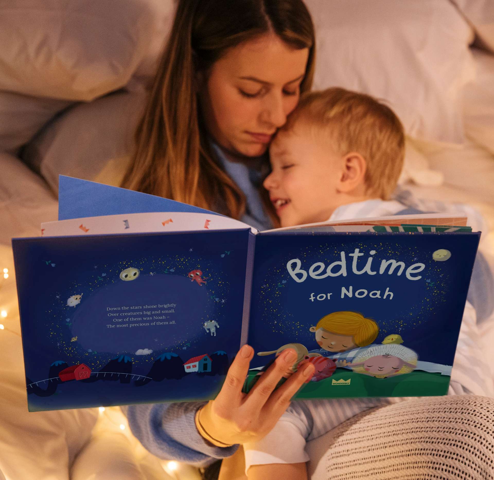 mother and child reading personalised betime book