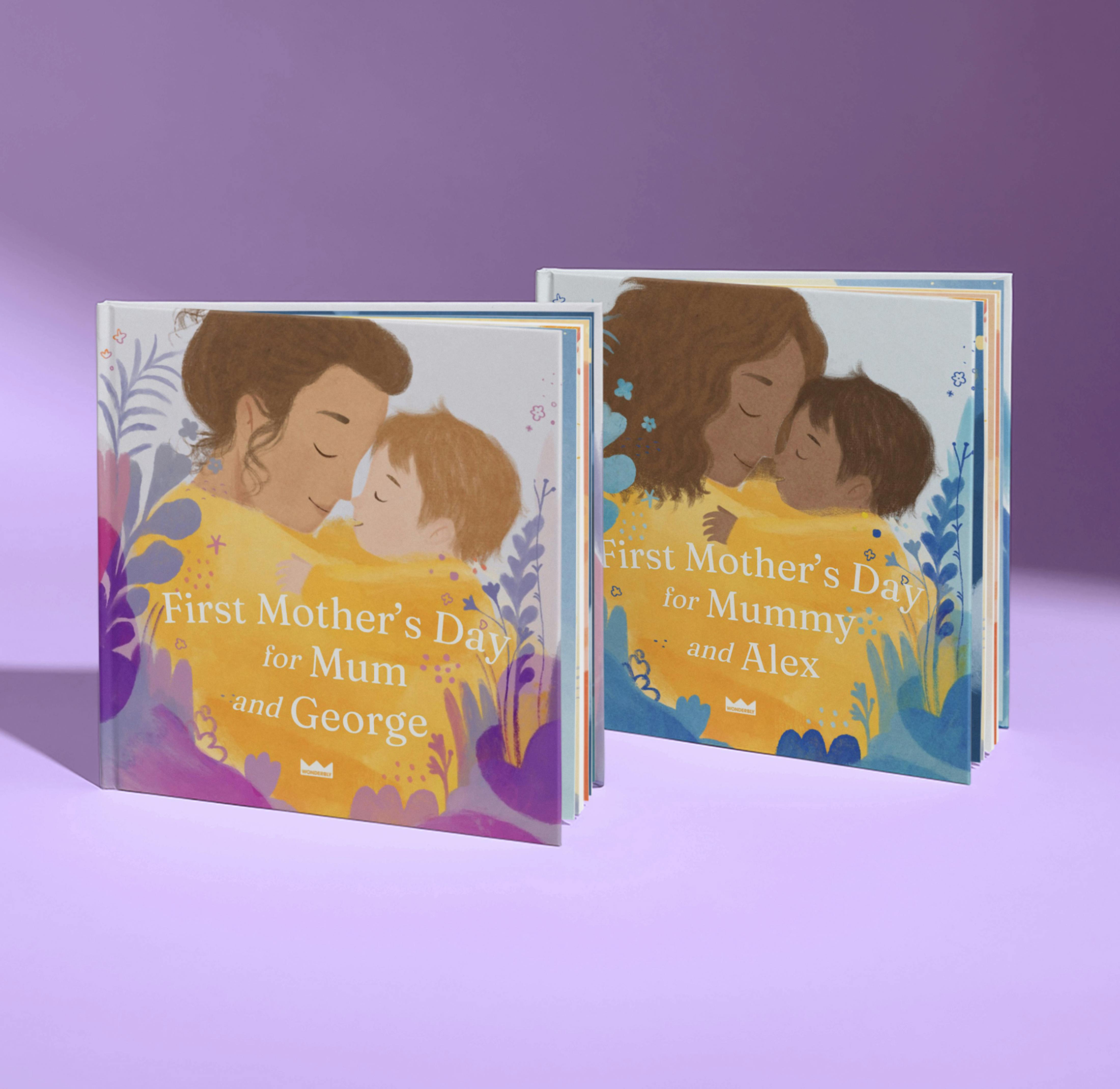 Two personalised book covers