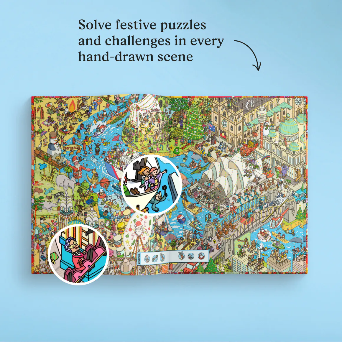 Page inside personalised book - Search for Santa