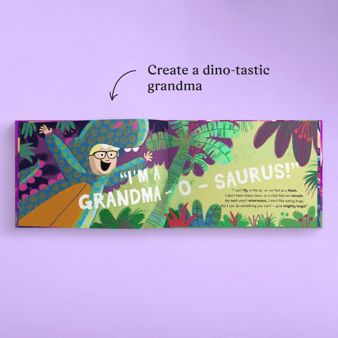 GIF showing the personalised pages of the book