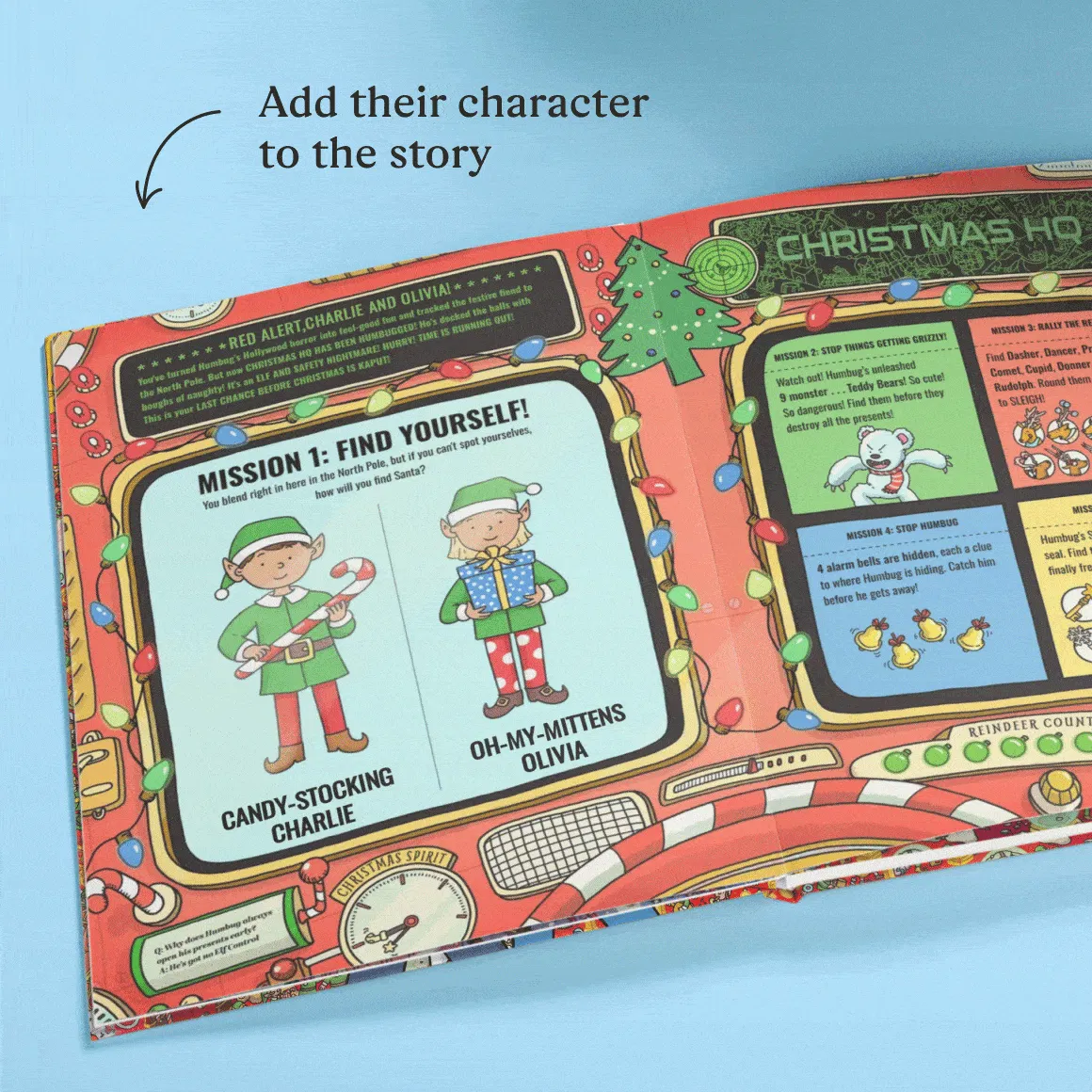 gif of inside spread of book - character personalisation