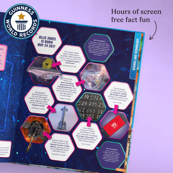A page inside the personalised book