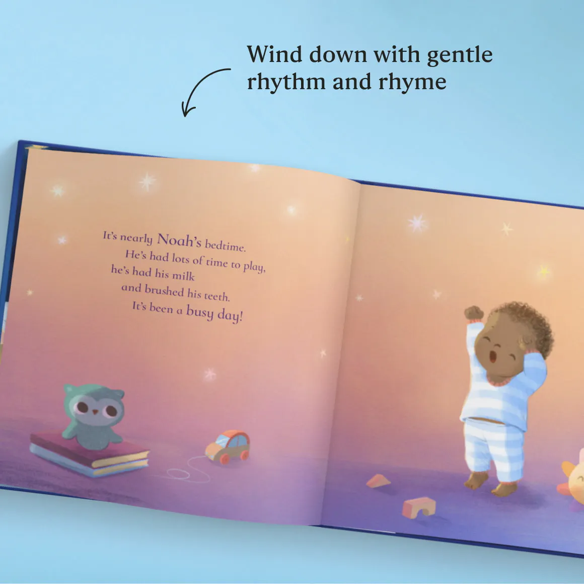 Personalised spread inside the book
