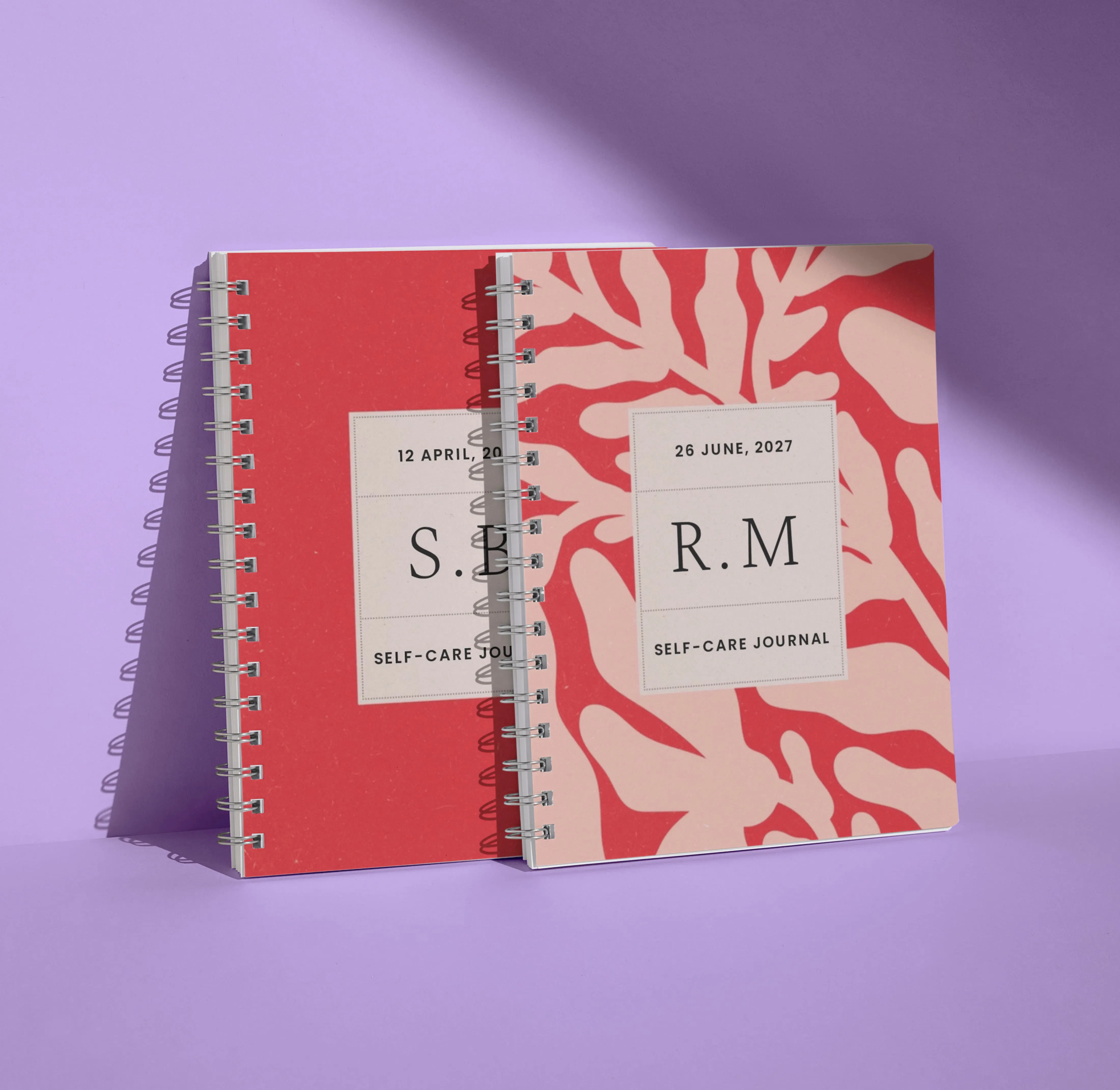 Two personalised covers of Your Self-Care Journal Birthday Edition 2027